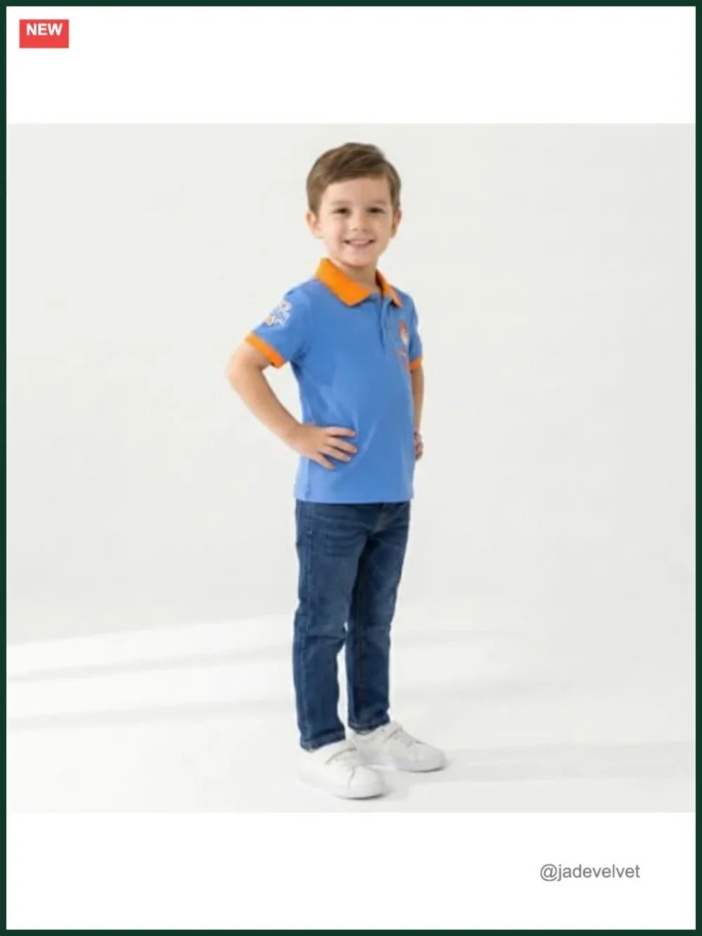 Boys Short Sleeve Polo Shirt Toddler Big Kids Cotton Blend
